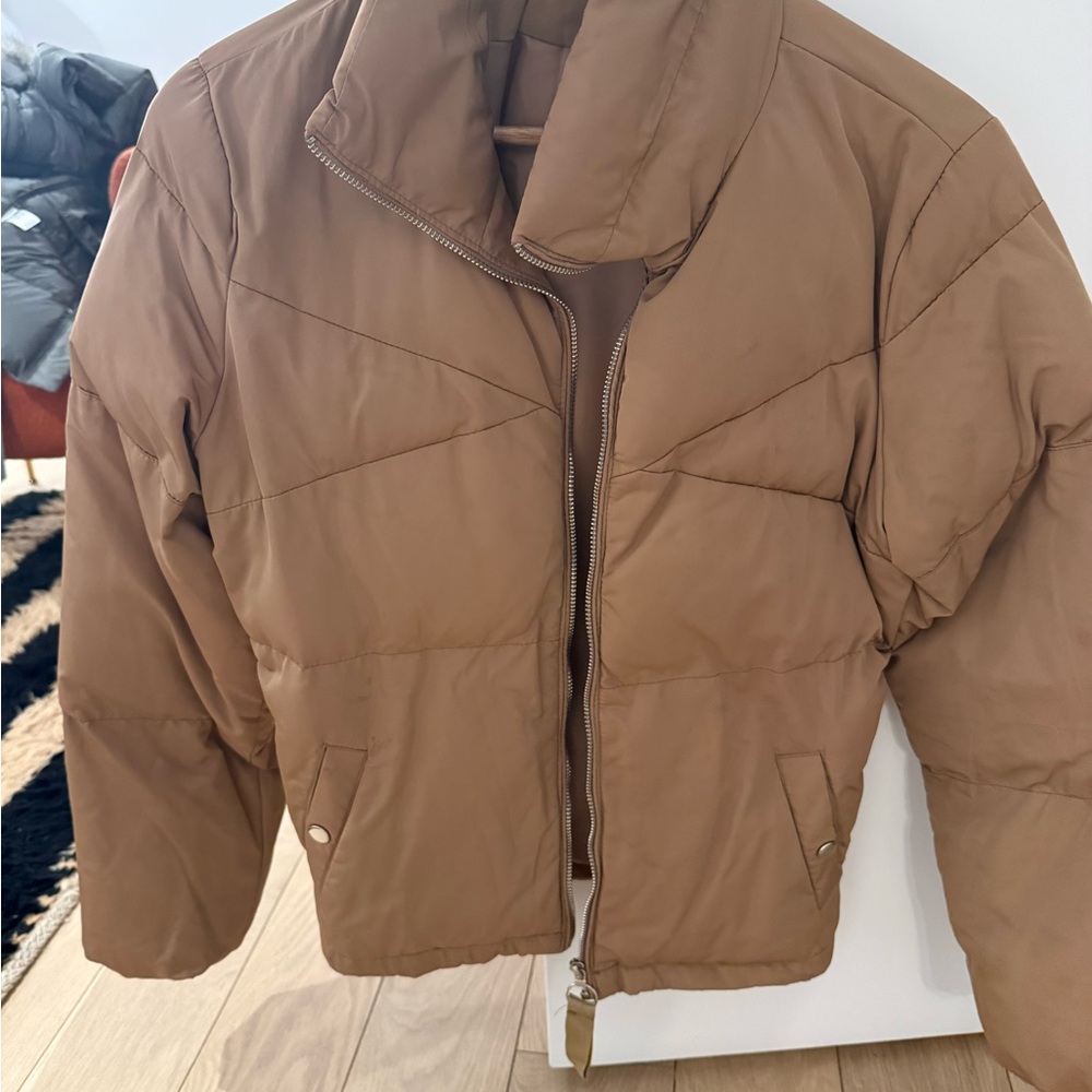 12th Tribe Tan Puffer Jacket